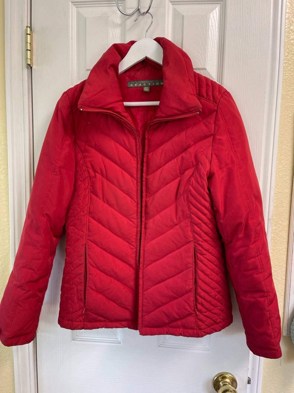 Kenneth Cole Reaction Women's Cherry Red Puffer Jacket